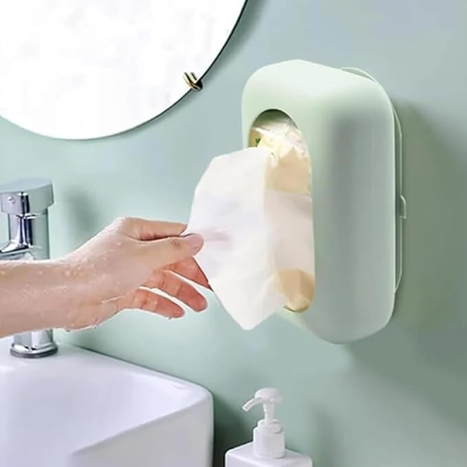 Silicone Tissue Holder Suction Cup Napkin Storage Box