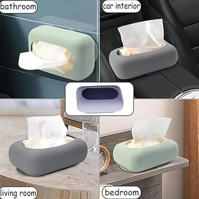 Silicone Tissue Holder Suction Cup Napkin Storage Box